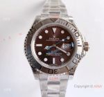 1:1 Best Edition Rolex Yachtmaster Stainless Steel Gray Dial Watch Noob 3135 Replica